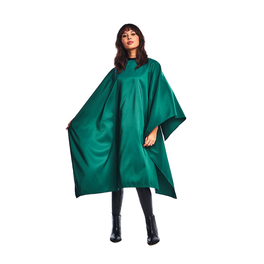 Betty Dain Lightweight Green Hair Cutting Cape, Water Resistant Nylon, 54&quot; X 60&quot;