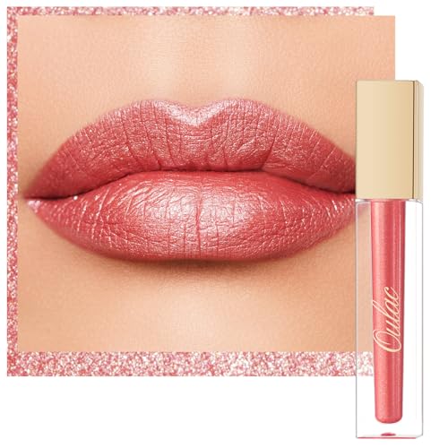 Oulac Metallic Shine Lip Gloss - Long Lasting Waterproof Lipstick, Vegan, Md05, 4.5Ml