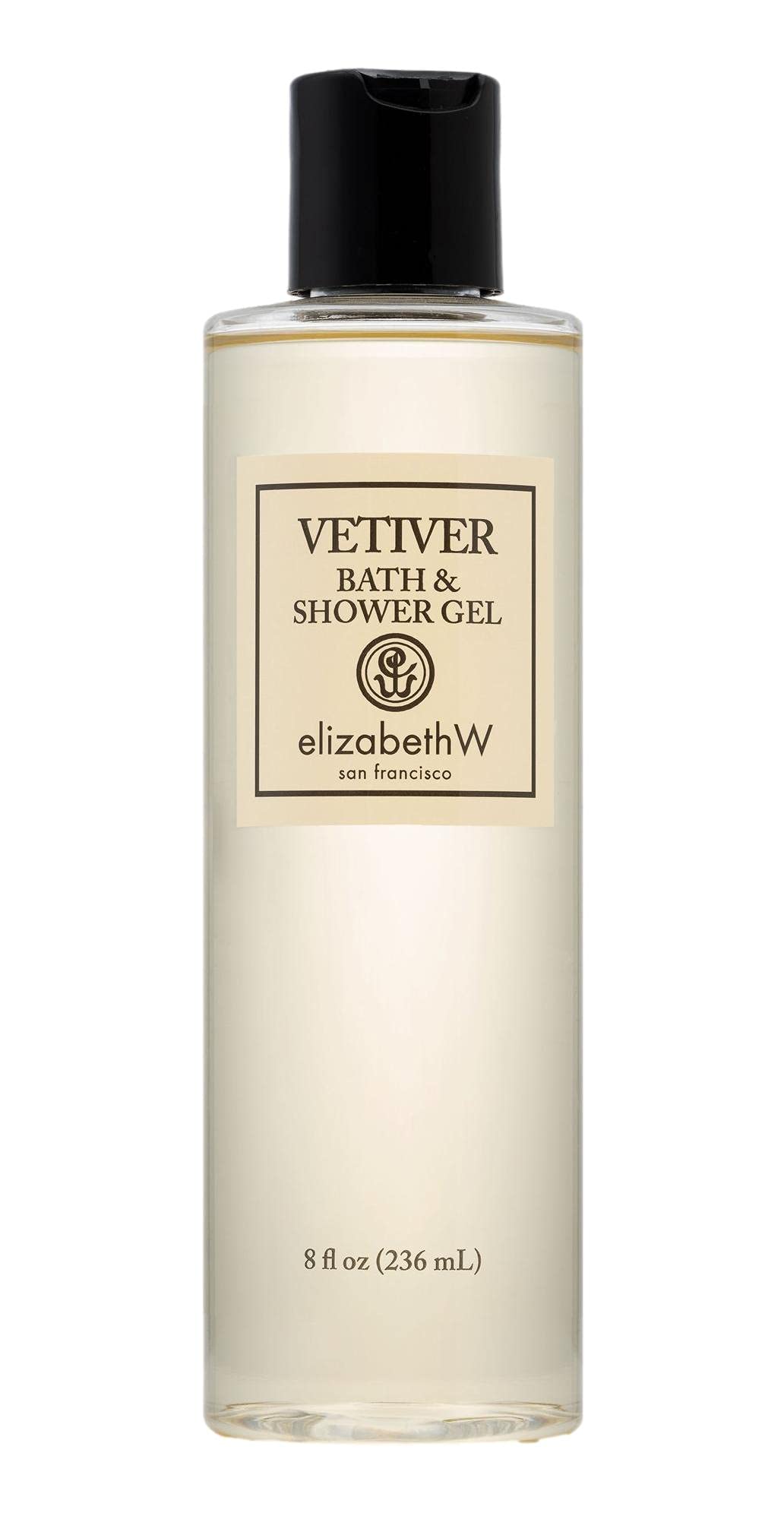 Elizabeth W Vetiver Shower Gel - 8Oz Hydrating Body Wash For Refreshing Cleanliness