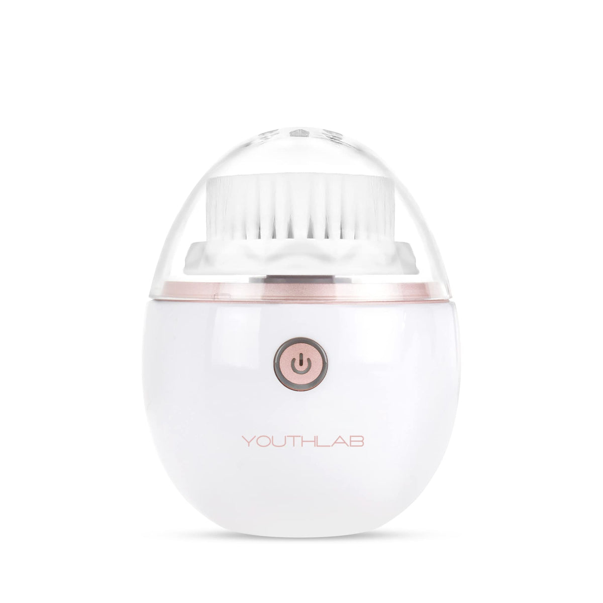 Youthlab Rose Gold Vibrating Facial Cleansing Brush, 3 Modes, 3 Brush Heads, Waterproof, Rechargeable