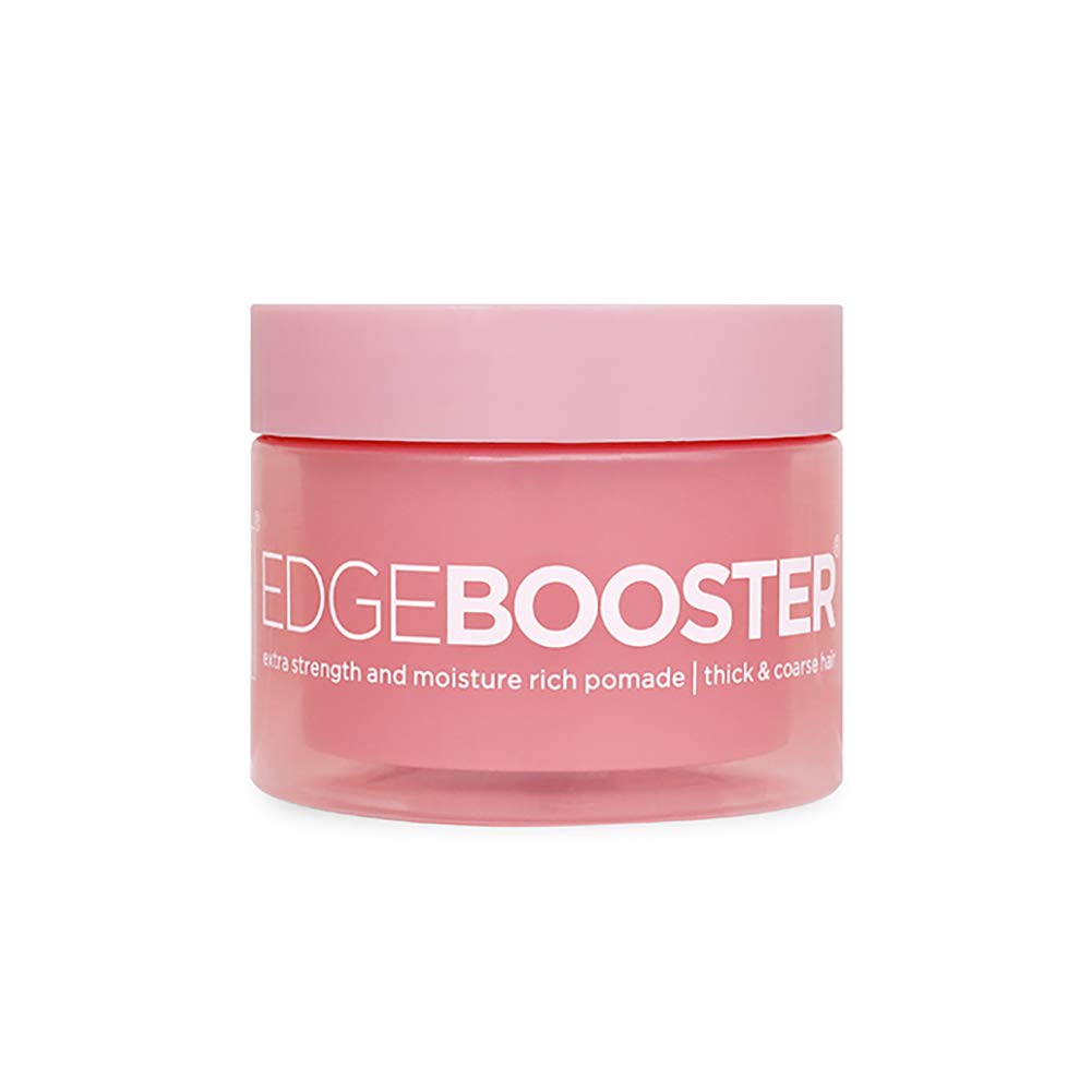 Edge Booster Strong Hold Pomade - Water-Based, Super Shine & Moisture, 3.38Oz (Pink Sapphire)