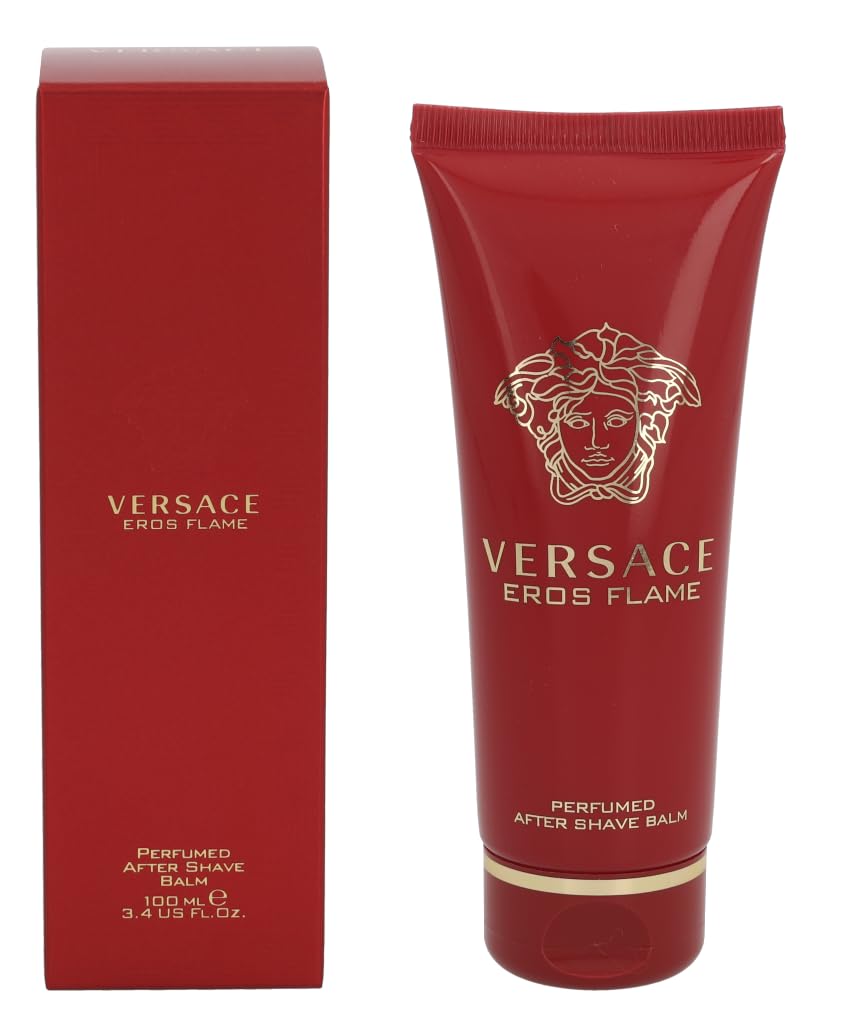 Versace Eros Flame After Shave Balm For Men, 3.4 Fl Oz - Refreshing Red Scent