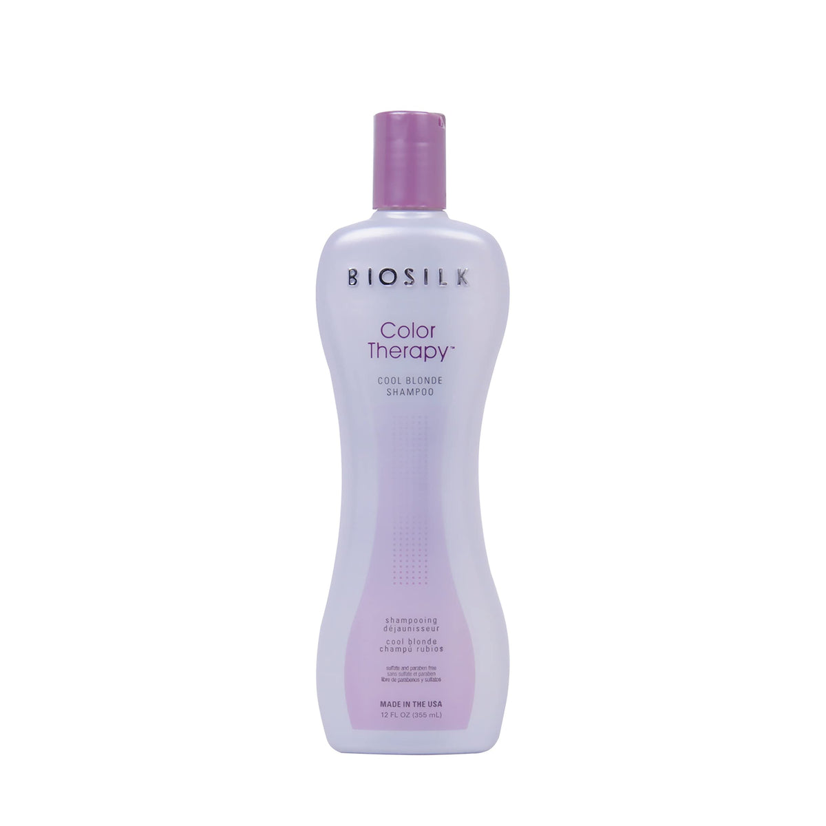 BioSilk Color Therapy Cool Blonde Shampoo  12 Ounces  Offers Hair Color Protection To Highlighted and Lightened Hair