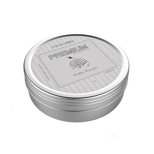 COLDLABEL Hair Wolfin Pomade - 4oz Black Styling Cream for Waves and Curls