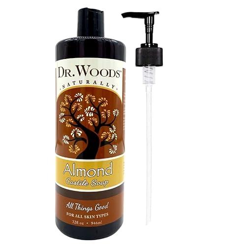 Dr. Woods Pure Almond Liquid Castile Soap With Pump - 32 Fl Oz, Gentle & Natural Cleanser