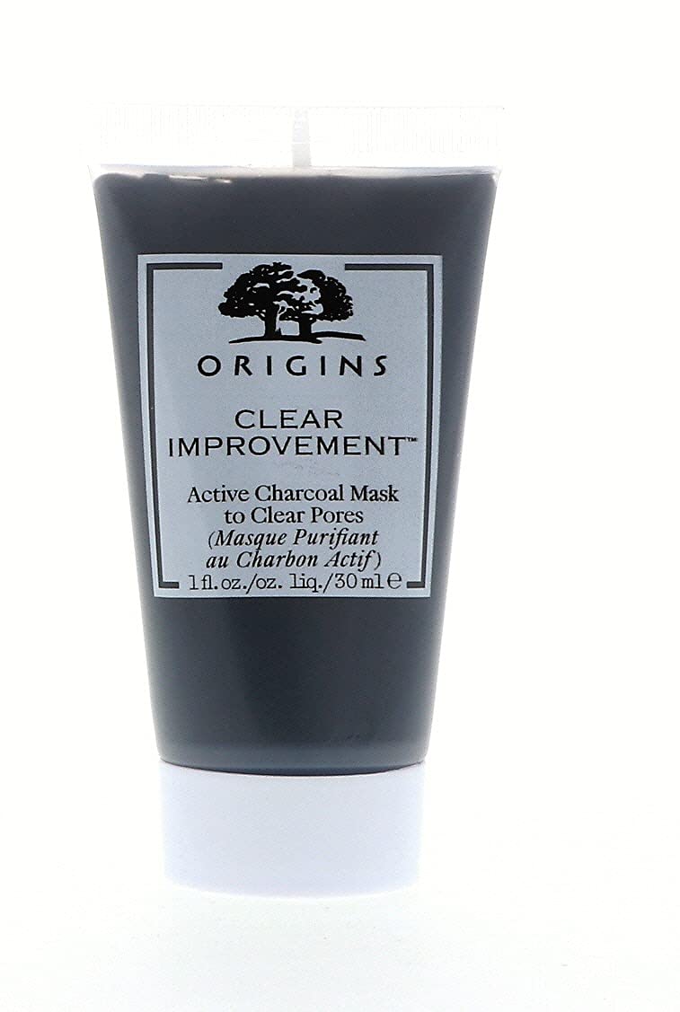 Origins Clear Improvement Charcoal Mask, 1 Oz - Pore Cleansing Travel Size Skincare