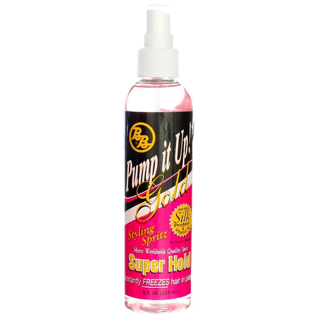 Bronner Brothers Pump It Up Spritz Gold Super Hold - 8 Oz (Pack Of 2)