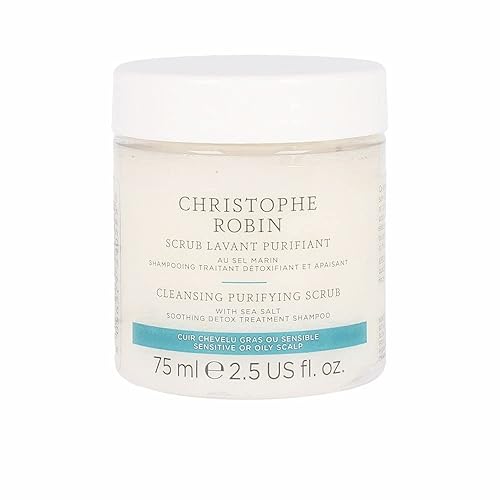 Christophe Robin Cleansing Purifying Scrub With Sea Salt For Oily, Itchy Scalp - 2.5 Fl Oz