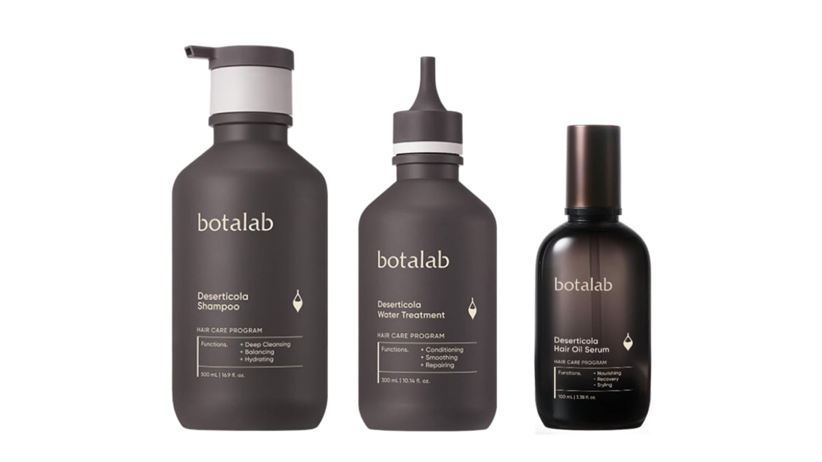 Botalab Hair Growth Pack - Korean Kbeauty Set With Shampoo, Water Treatment & Hair Oil Serum