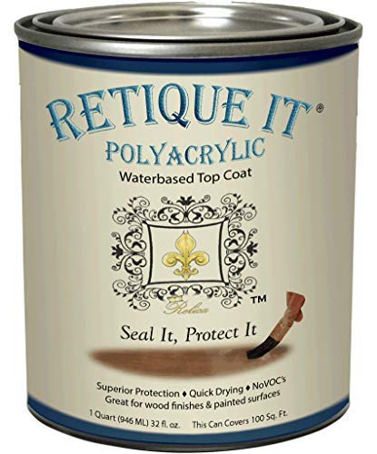 Retique It Clear Satin Polyacrylic Sealer, 32 oz Quart - Durable Finish for Wood & Crafts