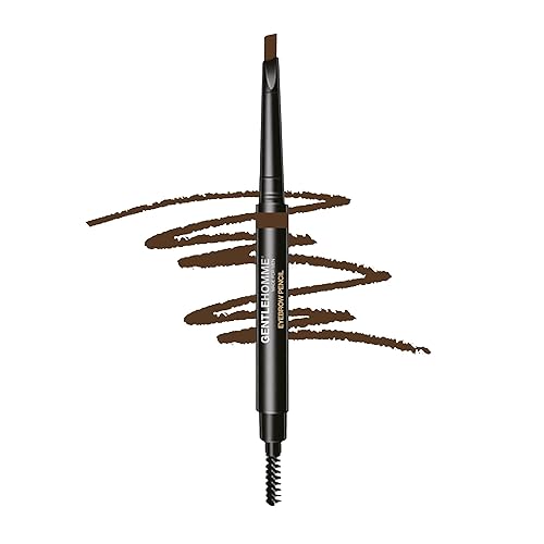 Gentlehomme Eyebrow Pencil Brown - Ultra-Thin, Waterproof, 2-in-1 Brush & Pencil, Long Lasting