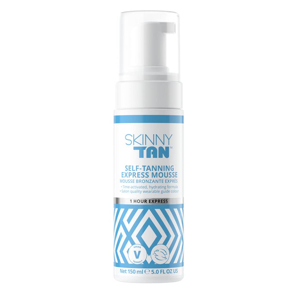 Skinny Tan Self-Tanning Express Mousse - Fast Drying, Long Lasting, Coconut Vanilla Scent, 5 Oz