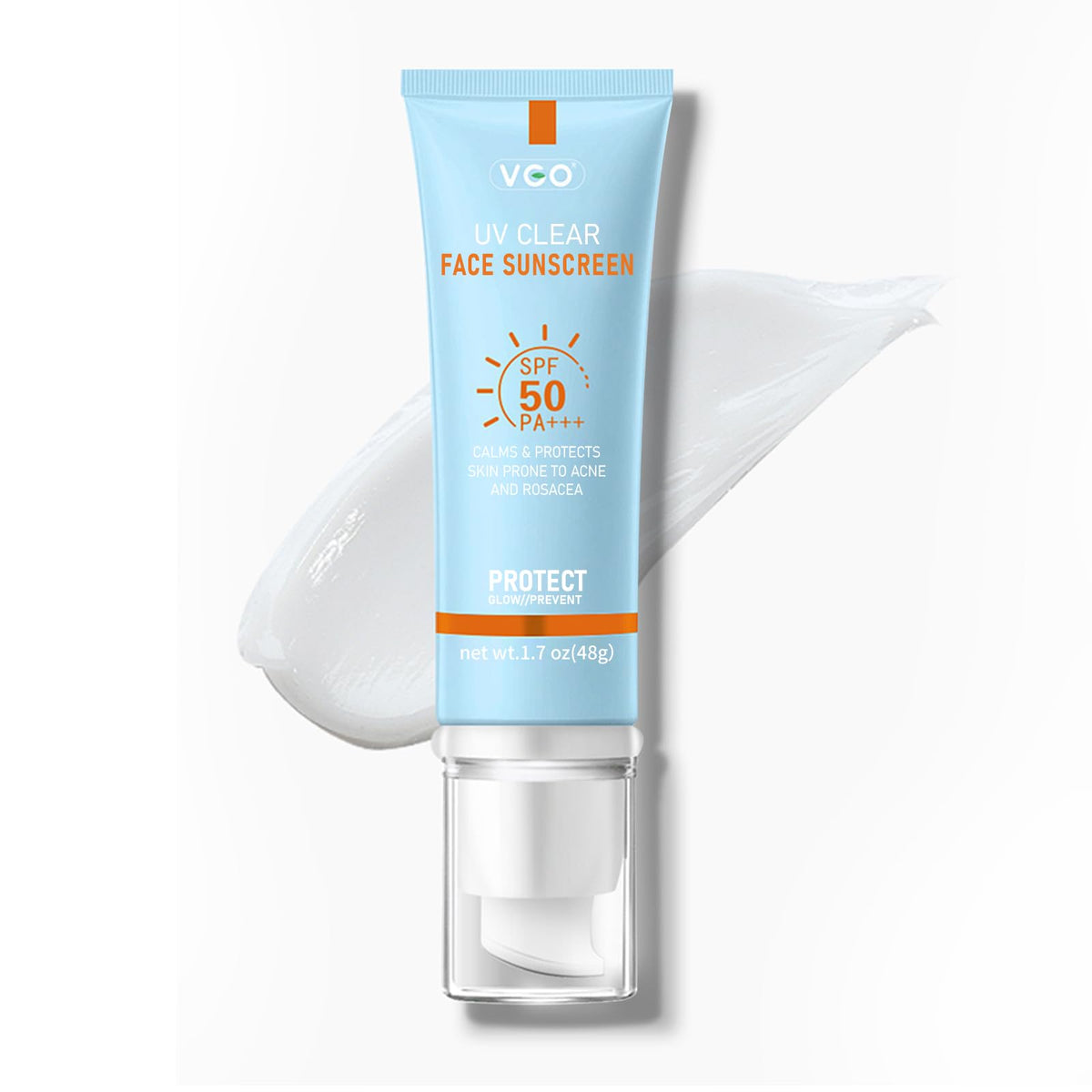 Vgo Clear Face Sunscreen Spf 50 - Hydrating, Non-Sticky, Travel Size, Uva/Uvb Protection, 1