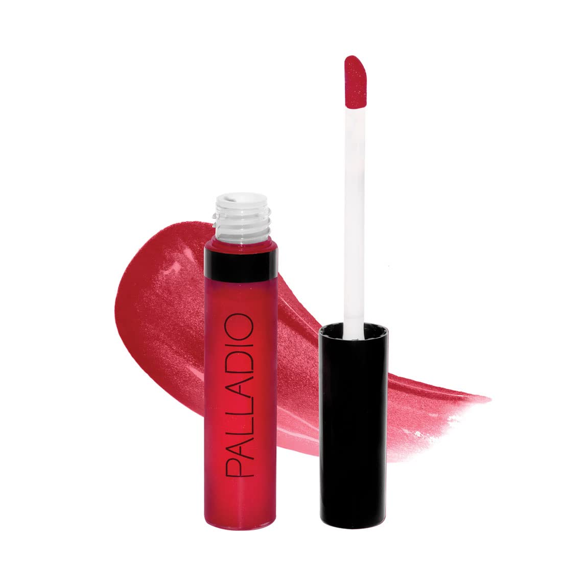 Palladio Ruby Red Lip Gloss - Non-Sticky, Moisturizing, Vitamin E & Aloe, Intense Color, 0.