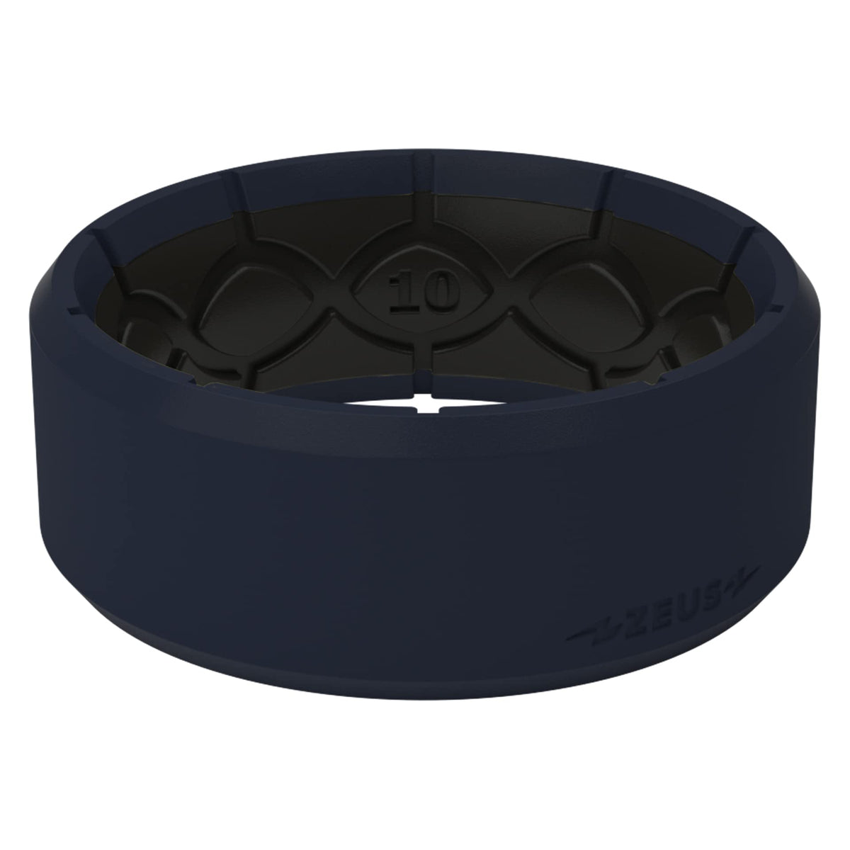 Groove Life Zeus Edge Deep Navy Silicone Wedding Ring For Men, Size 9, Comfort Fit