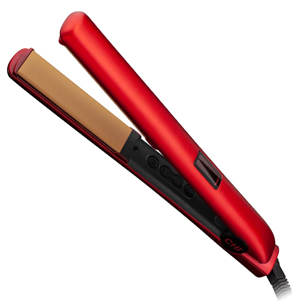 CHI Original Digital Ceramic Hairstyling Iron 1&quot; - Ruby Red, Lightweight, Durable