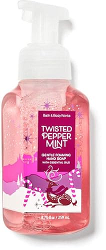 Bath & Body Works Gentle Foaming Hand Soap With Essential Oils - Twisted Peppermint, 8.75 Fl Oz