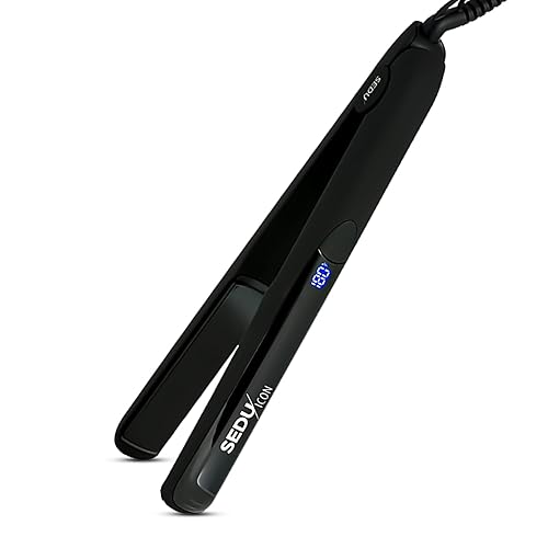 Sedu ICON 1&quot; Professional Flat Iron, Titanium Core, Digital Display, Multiple Heat Settings, Black