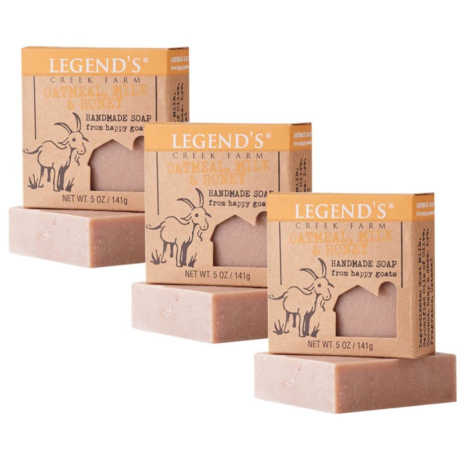 Legend'S Creek Goat Milk Soap, Moisturizing Bar For Sensitive Skin, Oatmeal, Milk & Honey, 5 Oz 3