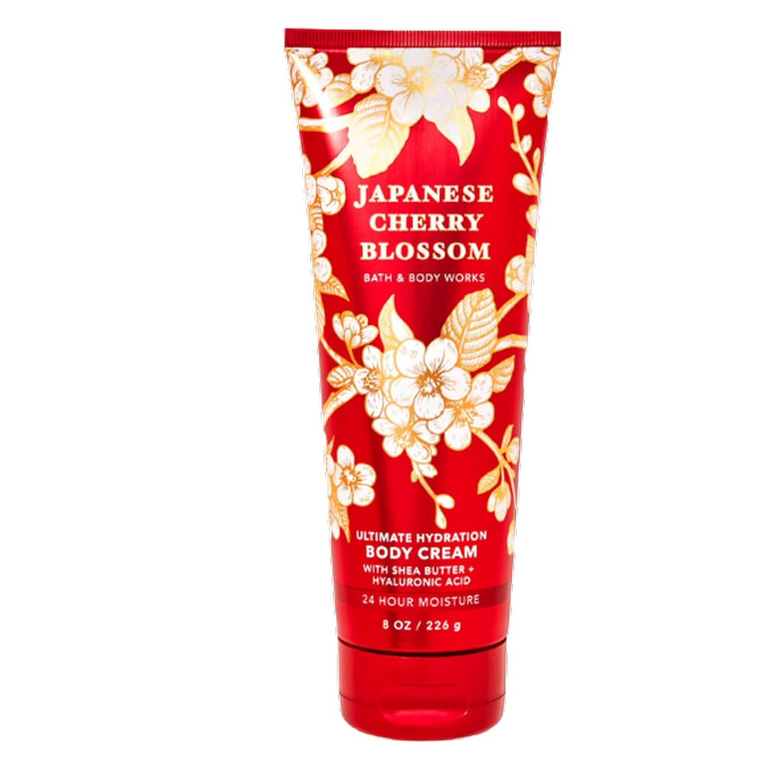 Bath & Body Works Ultra Shea Body Cream, Japanese Cherry Blossom, 8 Oz - Moisturizing & Fragrant