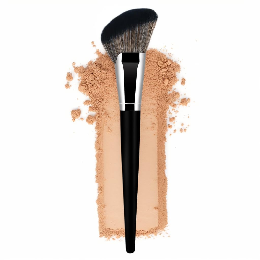 Banidy Triangle Foundation Brush - Angled Makeup Brush With Soft Synthetic Bristles For Blush & Contour