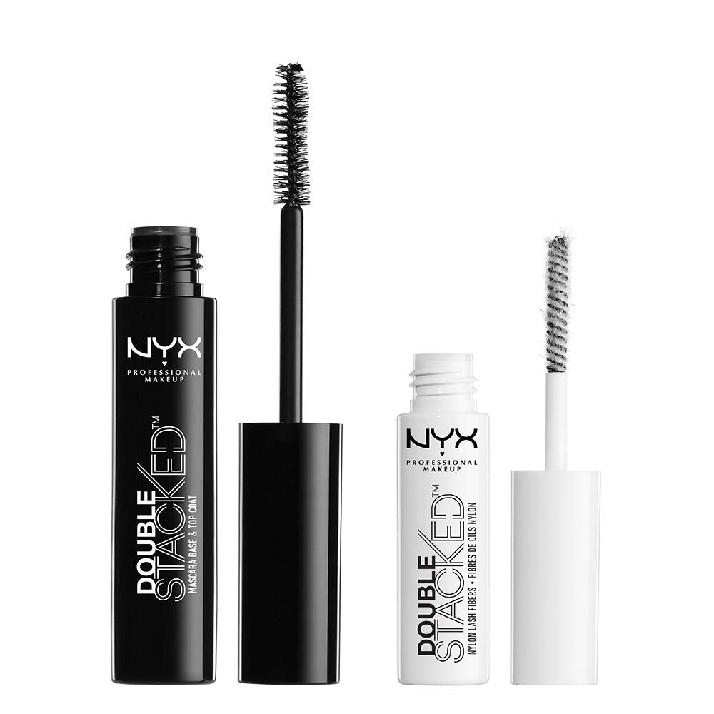 NYX PROFESSIONAL MAKEUP Double Stacked Mascara - Black 2 Piece Set for Voluminous Lashes