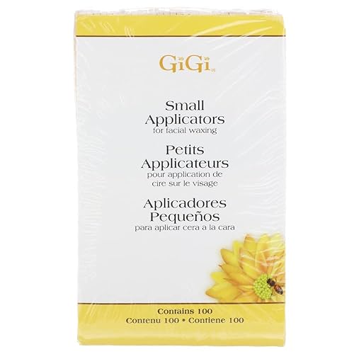 Gigi Small Wax Applicators For Facial Hair Removal, 100 Count, Wooden Sticks