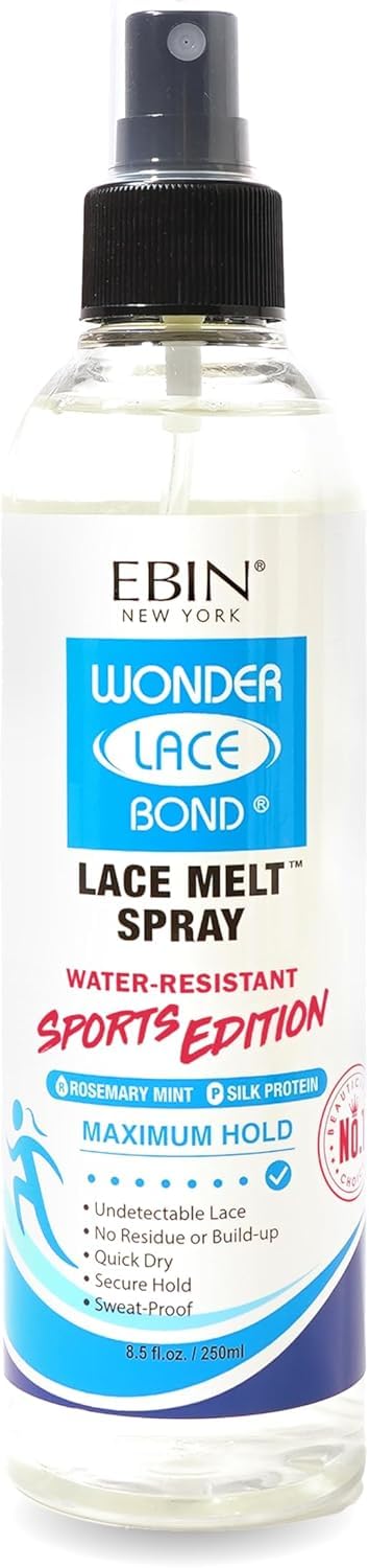 Ebin New York Wonder Bond Melt Spray 8Oz - Rosemary Mint, Maximum Hold, Water-Resistant