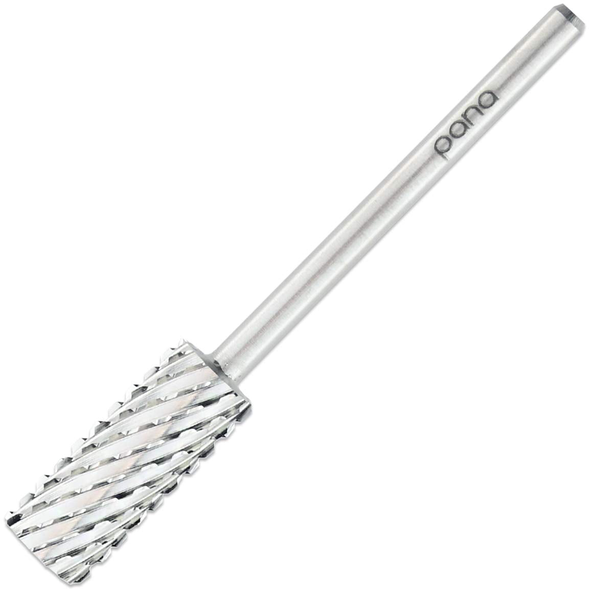 Pana Flat Top Silver Nail Drill Bit - 3/32&quot; Shank, 2X Coarse Grit For Acrylic & Gel