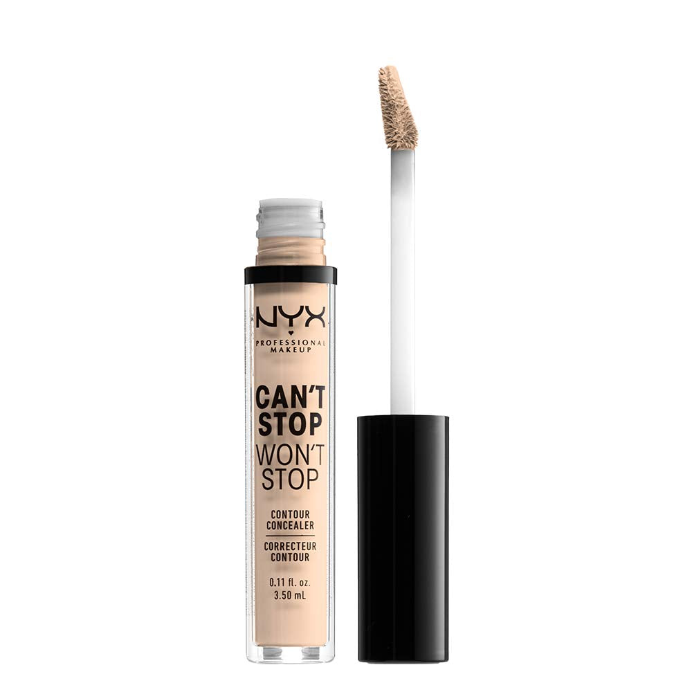 Nyx Professional Makeup Can'T Stop Won'T Stop Concealer, 24H Matte Full Coverage, Light Ivory