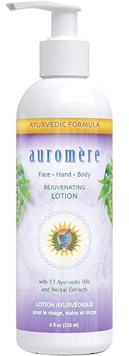 Auromere Ayurvedic Vegan Hand, Face & Body Lotion, Moisturizing, Paraben & Sulfate Free, 8 Fl