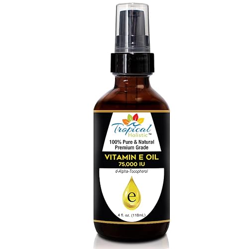 Tropical Holistic Vitamin E Oil 4Oz - 75,000 Iu Natural D-Alpha Tocopherol For Skin & Hair