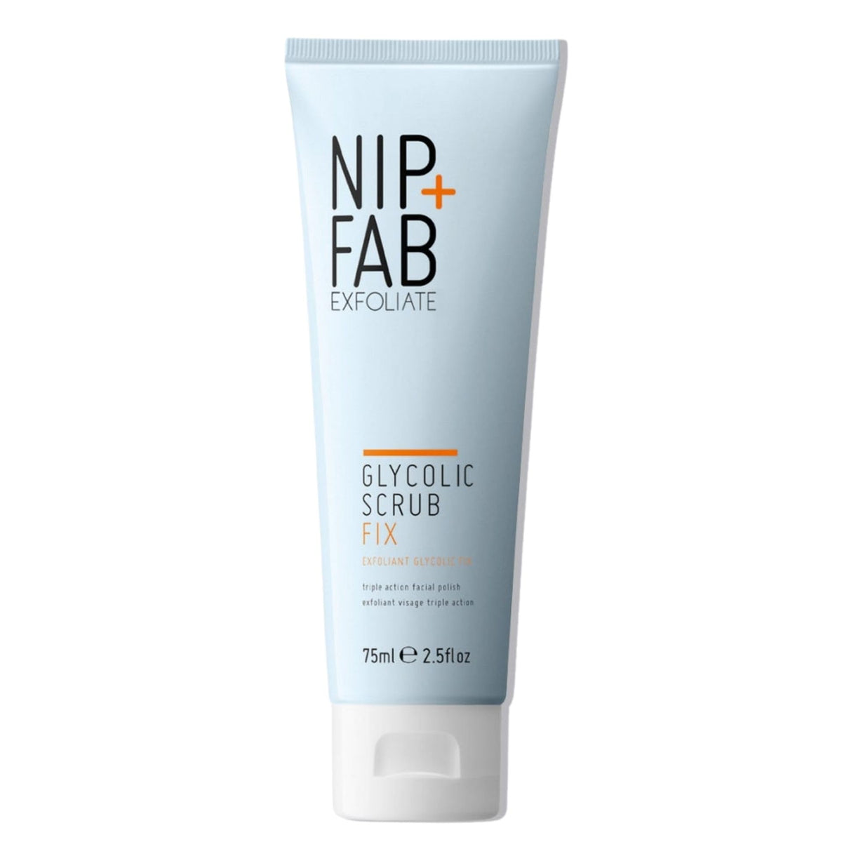 Nip+Fab Glycolic Acid Face Scrub - Exfoliating Cleanser With Aha/Bha For Brightening, 75