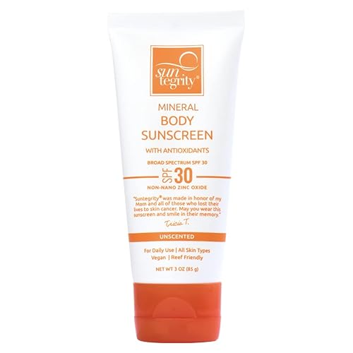 Suntegrity Unscented Mineral Sunscreen For Body - Spf Protection, 3 Oz.