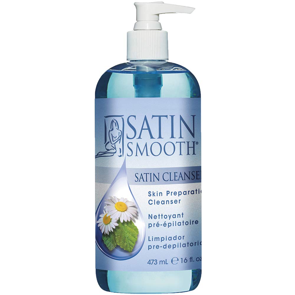 Satin Smooth Skin Cleanser - Antiseptic Deep Cleansing, Pre-Wax Preparation, 16 Oz