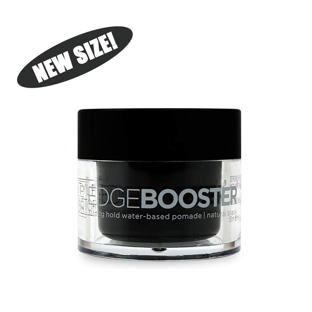 Style Factor Edge Booster Hair Pomade - Strong Hold Color Gel, 1.7oz Natural Black