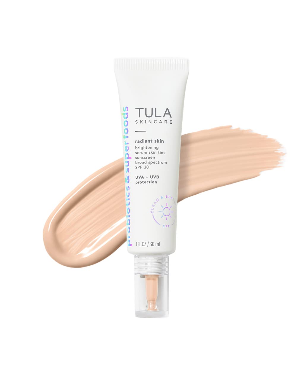 Tula Radiant Skin Brightening Serum Tint Spf 30 - Shade 01, 1 Fl Oz - Facial Sunscreen