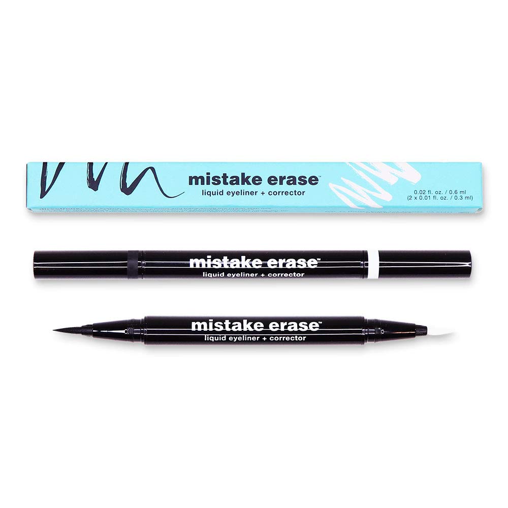 Mistake Erase Black Liquid Eyeliner & Corrector - Water-Resistant All Day Wear, 1 Count