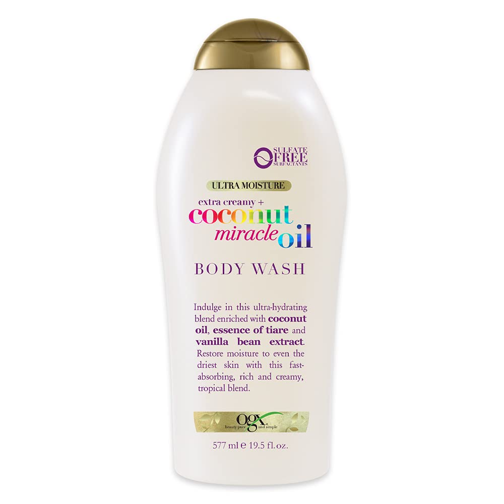 Ogx Coconut Miracle Oil Ultra Moisture Body Wash, 19.5 Fl Oz - Exclusive Creamy Formula