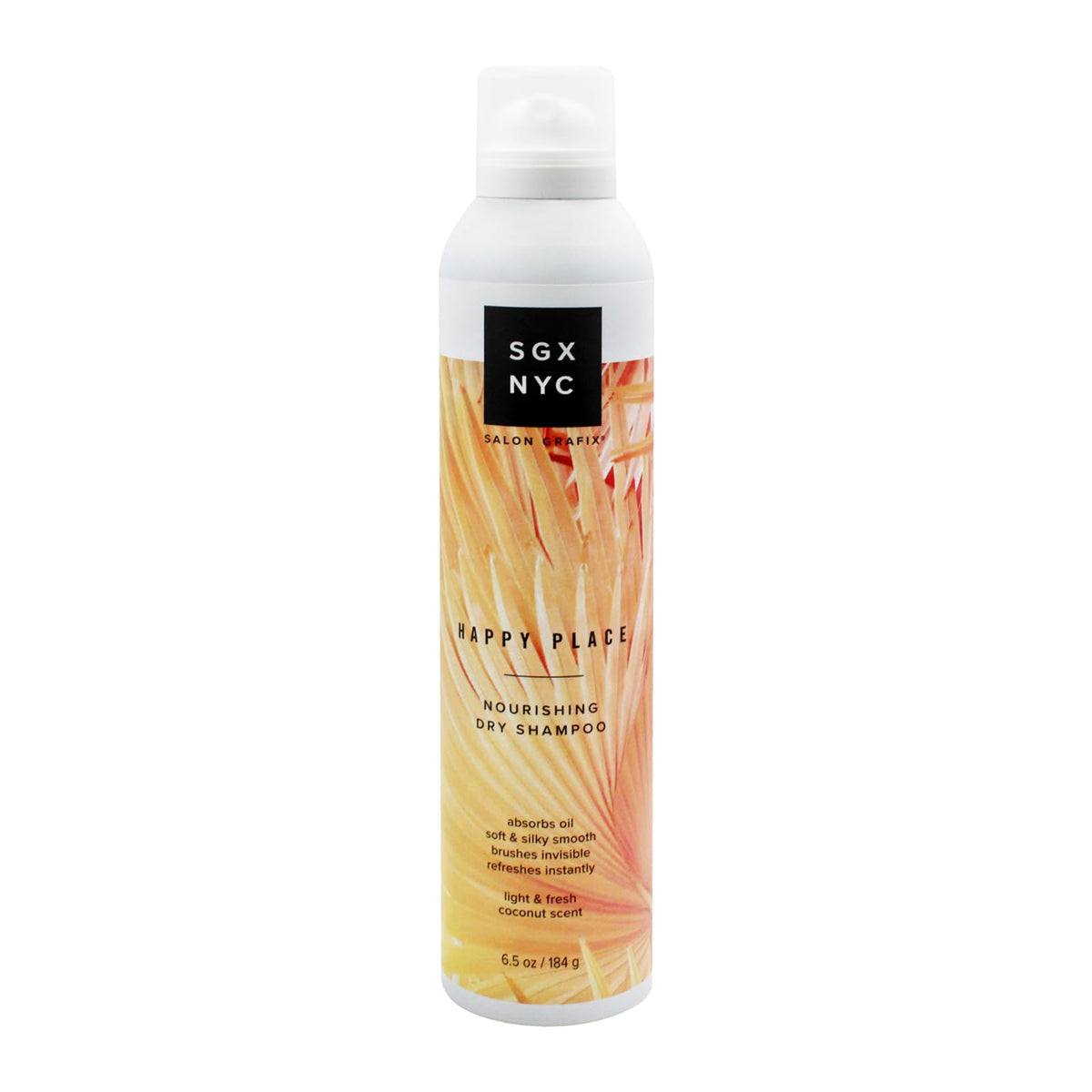 SGX NYC Happy Place Nourishing Dry Shampoo  Styling Vegan Dry Shampoo with ProVitamin B5 and Biotin  Refreshing Coconut Scent