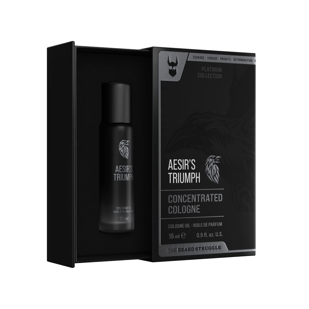 Concentrated Cologne For Men By The Beard Struggle - Aesir'S Triumph, 15 Ml Glass Roller