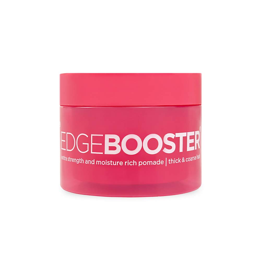 Edge Booster Strong Hold Pomade - Water-Based, Super Shine & Moisture, 3.38Oz (Pink Beryl)