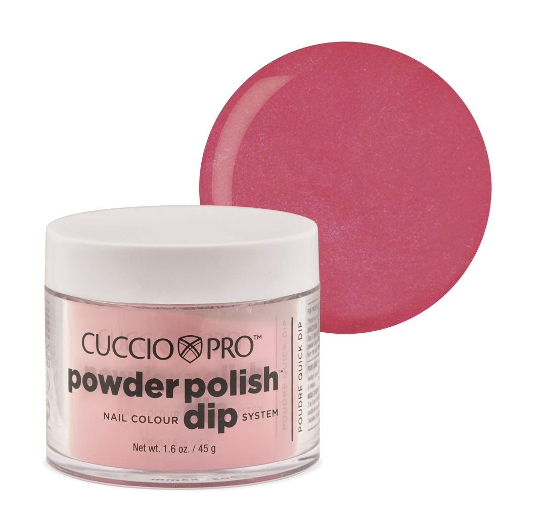 Cuccio Pro Powder Polish Nail Colour Dip System - Rose With Shimmer, 2 Oz