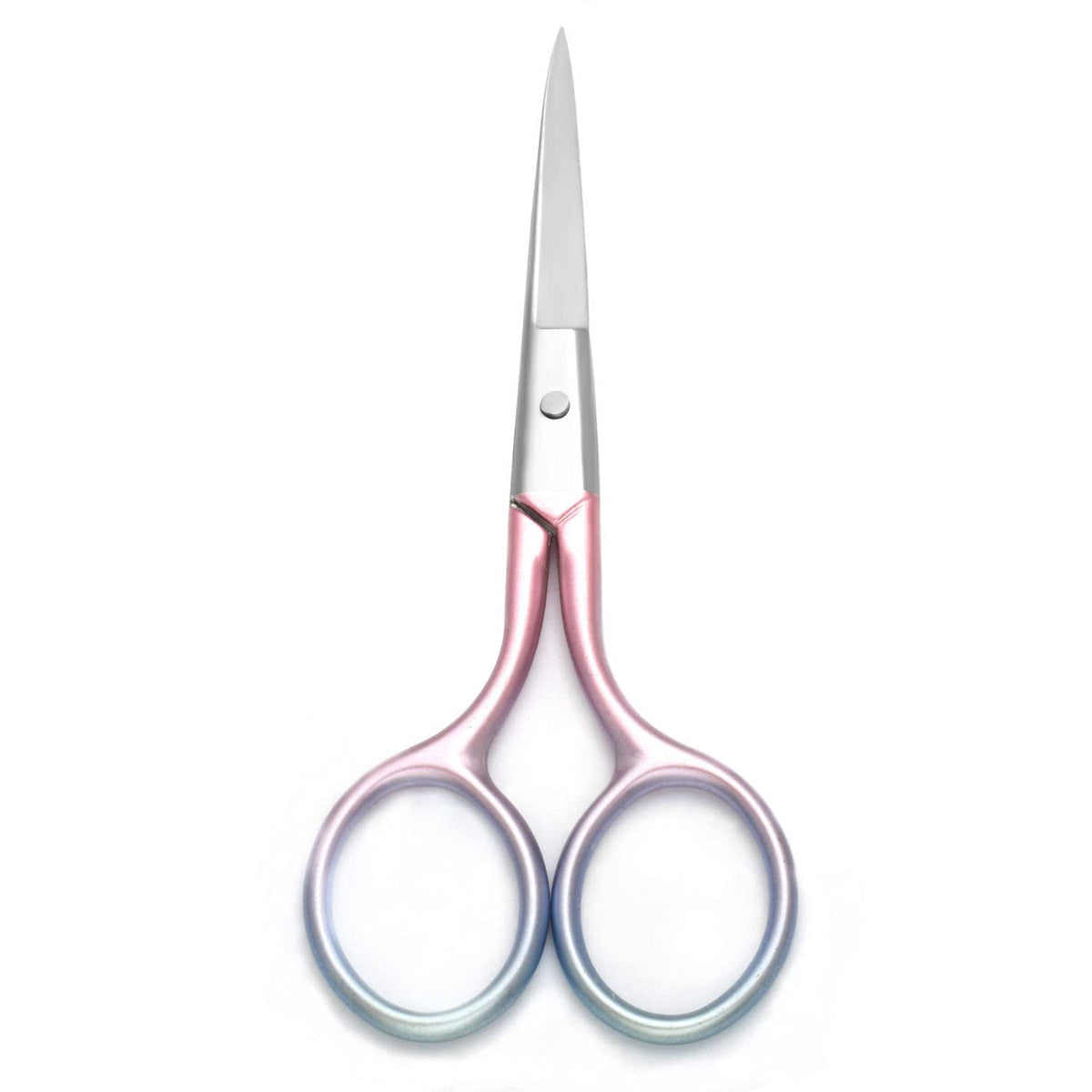 Motanar Pink Stainless Steel Grooming Scissors for Hair, Nose, and Eyebrow Trimming, 3.9 Inch