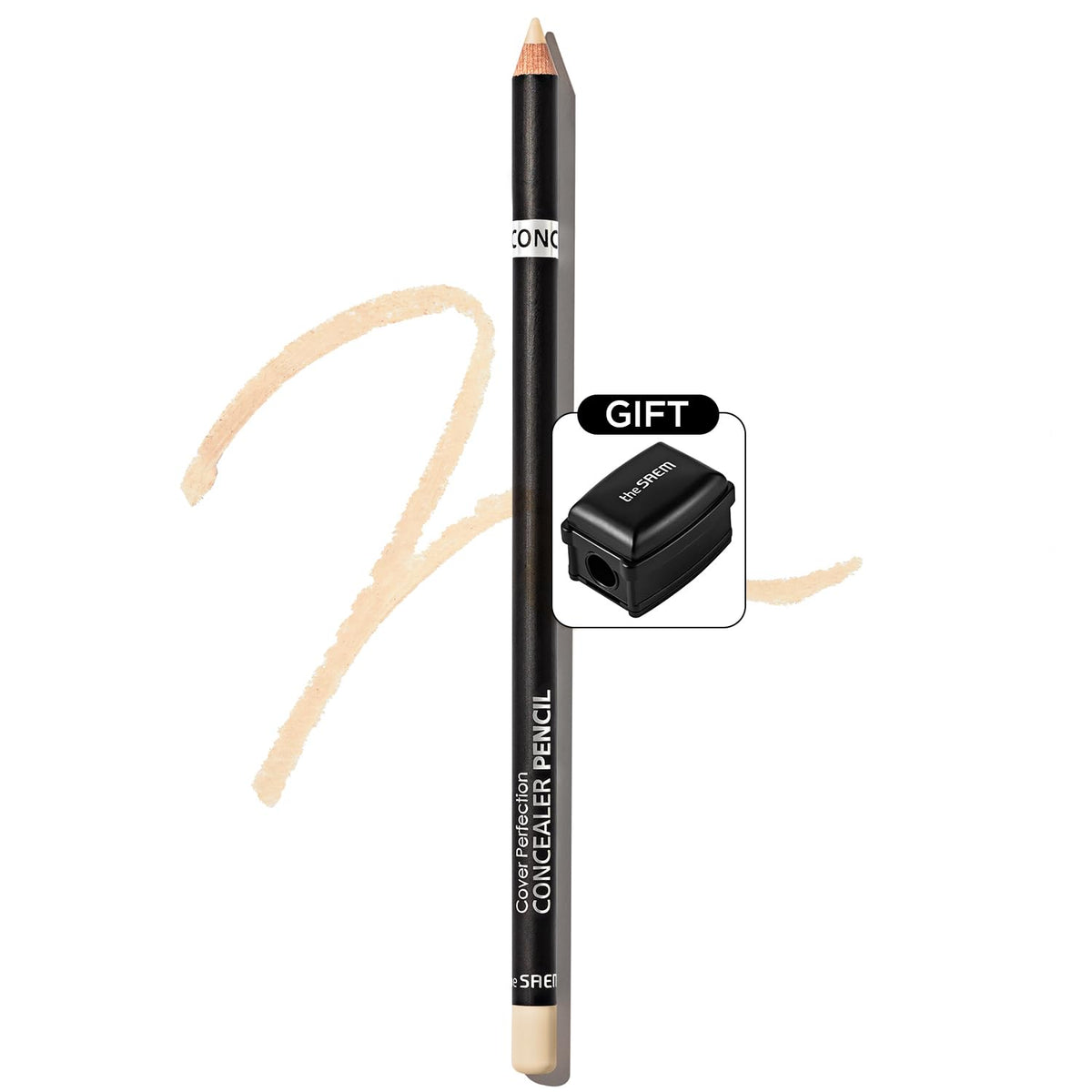 THESAEM Cover Perfection Concealer Pencil, 0.5 Ice Beige - Non-Comedogenic Spot Eraser, 1.