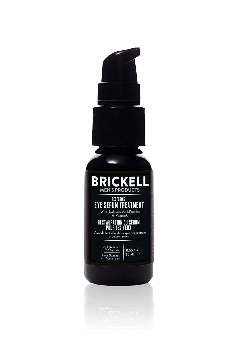 Brickell Men's Dark Circle Under Eye Treatment Serum - Natural Gel for Firmness & Youthful Skin