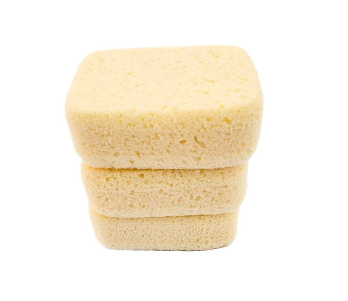 Michelle'S Melting Pot Foam Bath Sponge - 3 Count Smooth Yellow Shower Sponge