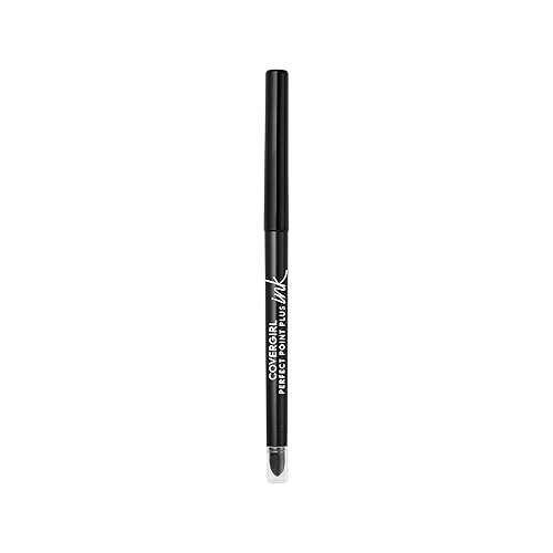 Covergirl Perfect Point Plus Ink Gel Eye Pencil, Matte Jet Black, Long-Wearing, Vegan, 0.01Oz