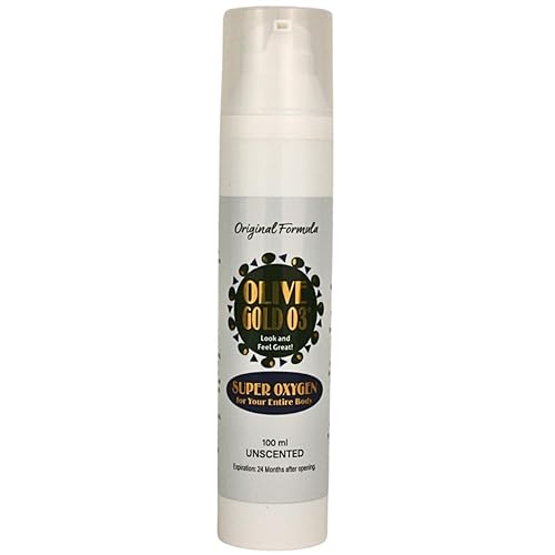 Olive Gold O3 Skin Care Lotion - Ozonated Olive Oil, 4oz, Moisturizing & Oxygenating Formula