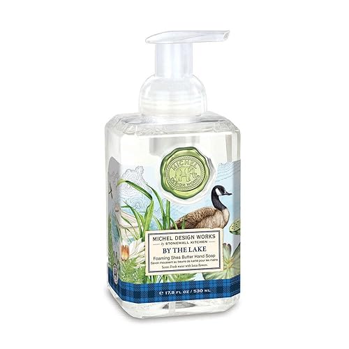 Michel Design Works Foaming Hand Soap - By The Lake, 17.8 Fl Oz, Luxury Bathroom Essential